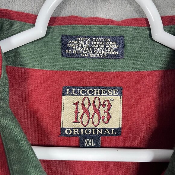 Lucchese 1883 Original Red XXL Long Sleeve Button Cotton Shirt Western Style - Picture 2 of 7